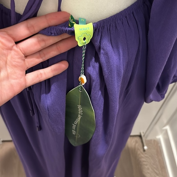 FARM Rio Purple Long Dress Size M - Picture 9 of 12